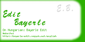 edit bayerle business card